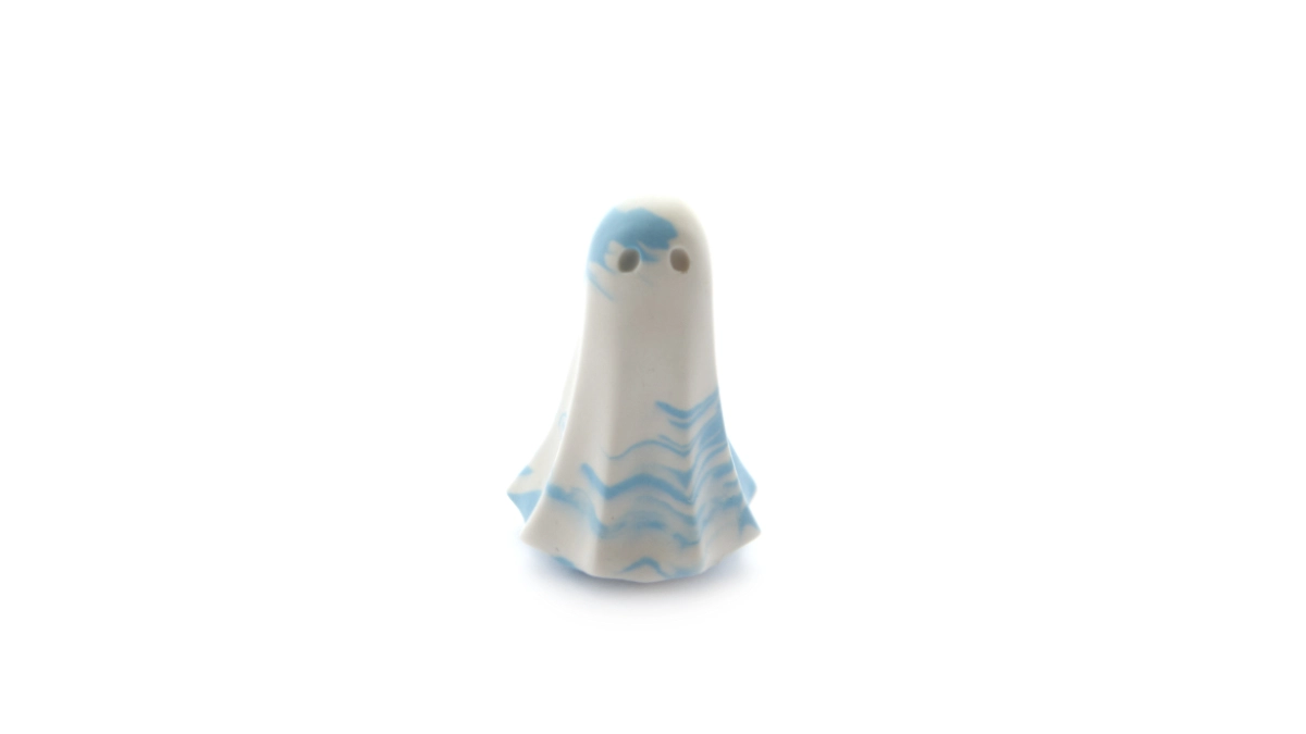 Bryneth HG-0028-06-26 Phantom ghost figurine, Blue & White floating form from Frosted Conservatory, House of Ghosts