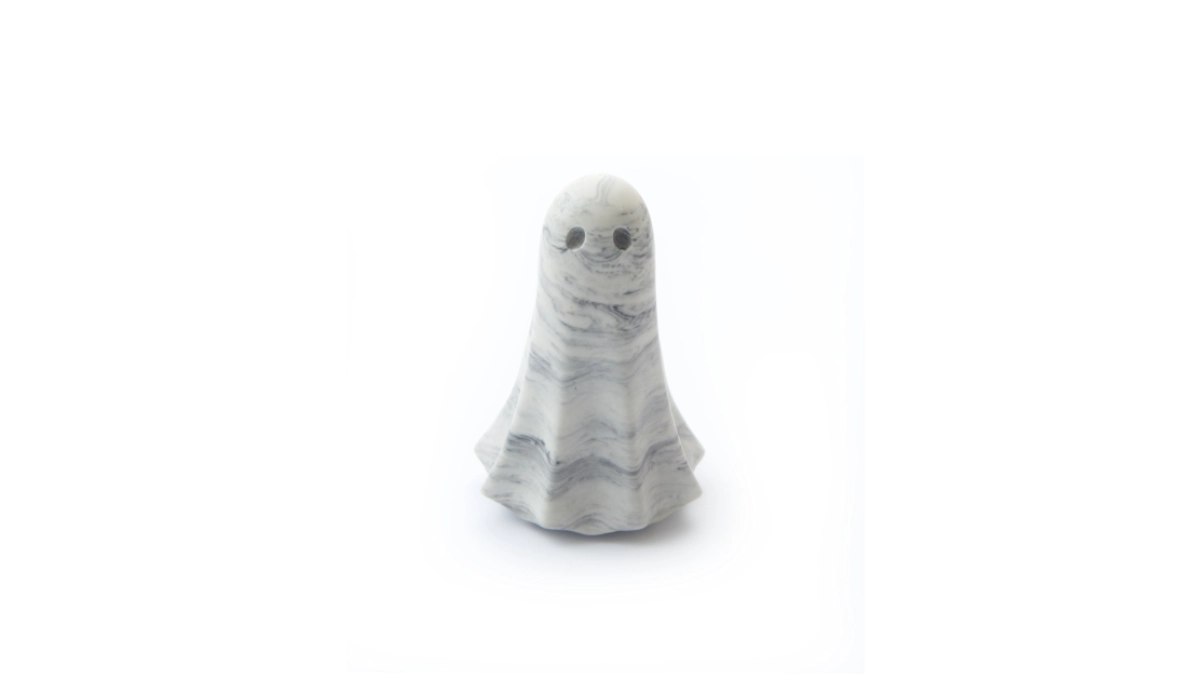 Joralis HG-0009-05-26 Phantom ghost figurine, Grey & White floating form from Moonlit Hall, House of Ghosts