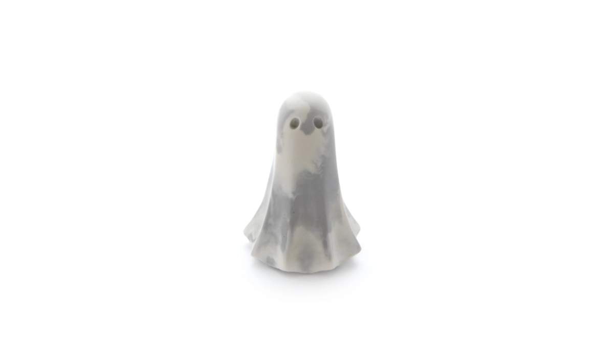 Kaelion HG-0008-05-26 Phantom ghost figurine, Grey & White floating form from Moonlit Hall, House of Ghosts