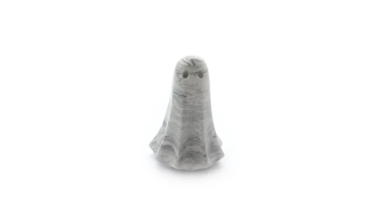 Liora HG-0003-05-26 Spectre ghost figurine, Grey & White floating form from Moonlit Hall, House of Ghosts