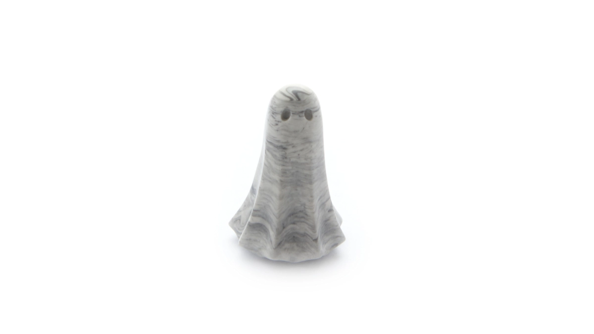 Liora HG-0003-05-26 Spectre ghost figurine, Grey & White floating form from Moonlit Hall, House of Ghosts