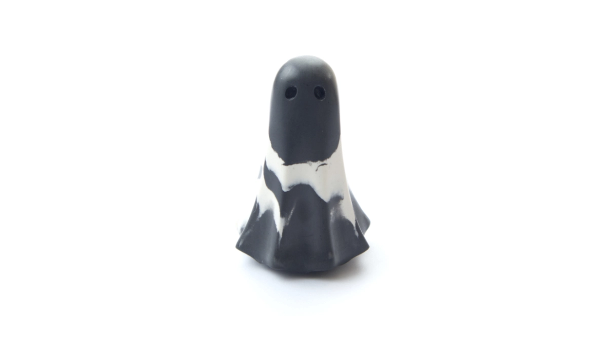 Vaelrune HG—0001-05-26 Spectre ghost, Black & White floating form from Wanderers Gallery, House of Ghosts