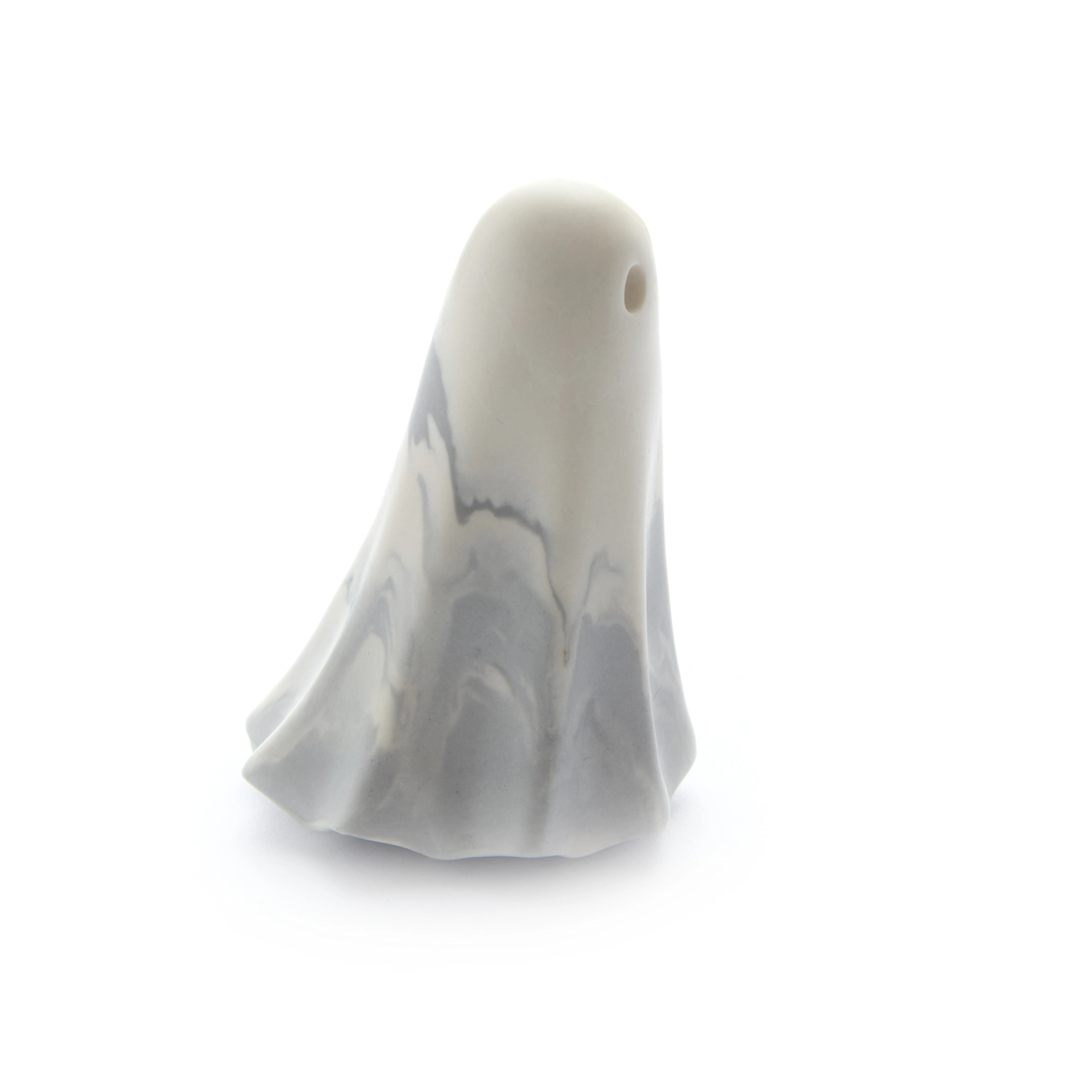 Ylareth HG-0015-05-26 Spectre ghost left view, Grey & White form from Moonlit Hall, House of Ghosts archive record